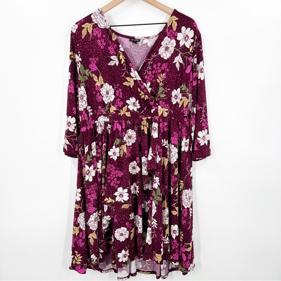 Torrid Studio Knit Surplice Faux Wrap Dress - Picture 1 of 8